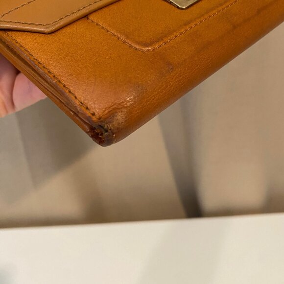 Christian Dior 2002‎ Calfskin Leather Wallet Brown Gold Hardware 6.5x4 - Picture 5 of 11